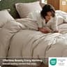 Bedsure Lightweight Washed Cotton Oversized King Duvet Cover, 120"x98"