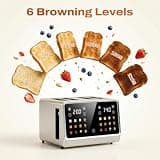 DEAR MORNING 4-Slice Touchscreen Toaster with 75-Degree ErgoView Display