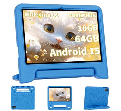 COLORROOM 10-inch Kids Tablet with Android 15, Google Kids Space, and Kid-Proof Casing