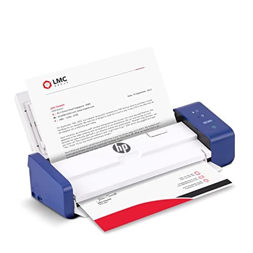 HP HPPS200 Compact Desktop Duplex Document Scanner with Foldable Auto-Feed Tray
