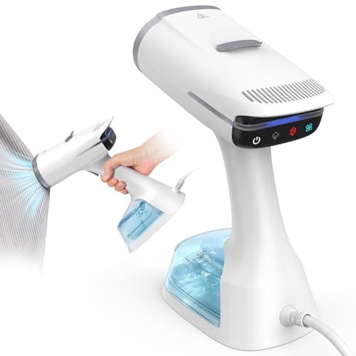 PureSwirlz Vacuum Garment Steamer with 3500Pa Suction Grip and 270ml Tank