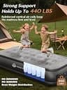 JUITOY 18-Inch Twin Air Mattress with Rechargeable Built-In Cordless Pump
