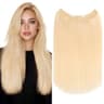 MY-LADY 18-Inch Platinum Blonde Premium Human Hair Halo Wire Extensions