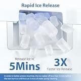 Aeitto High-Capacity Countertop Nugget Ice Maker with 4.2L Tank, 55 lbs