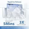 Aeitto High-Capacity Countertop Nugget Ice Maker with 4.2L Tank, 55 lbs