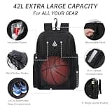 Gemgoal Large Basketball Backpack with Detachable Net and Cooler Pockets