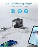VINTAR 30W 6-in-1 International Power Adapter with 3 USB-C & 2 USB-A Ports