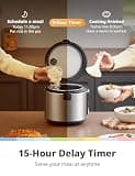 COMFEE' Upgraded 6-in-1 Stainless Steel 8-Cup Multi Cooker with Slow Cooker
