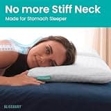 Blissbury Ultra Thin 2.6-Inch Premium Memory Foam Stomach Sleeping Pillow