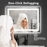 DUMOS 24.1" x 32.1" Dual-Zone LED Bathroom Mirror with Stepless Dimming