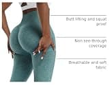 NORMOV Seamless Scrunch Booty Butt Lifting Workout Leggings 4-Piece Set