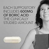 AZO Boric Acid Vaginal Suppositories for Women, Clinically Studied 600mg, 30 Count