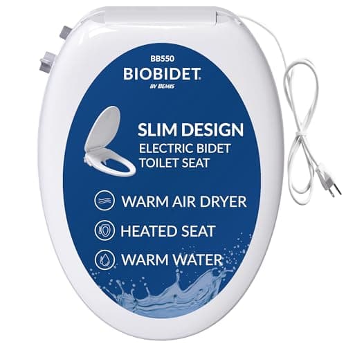 Bio Bidet Bliss BB550 Elongated Heated Bidet Toilet Seat with Side Control Knob