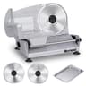 200W Electric Meat Slicer with Dual 7.5-inch Removable Stainless Blades