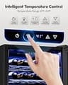EUHOMY 25-Bottle Freestanding Compressor Wine Cooler Refrigerator with Touch Screen