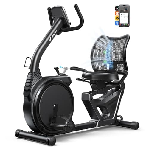 MERACH Recumbent Exercise Bike with 8-Level Magnetic Resistance and App
