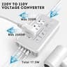 Mapambo 7-in-1 2000W Travel Voltage Converter and International Hub, Gray