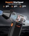 WOLFBOX MegaFlow 50 Compact Cordless Air Duster with 110,000 RPM Motor