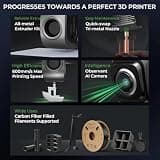 Creality K1C Fully Enclosed CoreXY 3D Printer with Tri-Metal Extrusion Nozzle