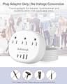 Multi-Country Extension Cord Travel Adapter with 3 AC Outlets and 4 USB Ports