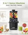 TUUMIIST 3-in-1 Cold Press Juicer Machine with 100oz Large Capacity and Wide Feed Chute