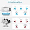 OMOTON Vertical Aluminum Dual-Slot Laptop Stand for Devices Up to 17.3 Inches