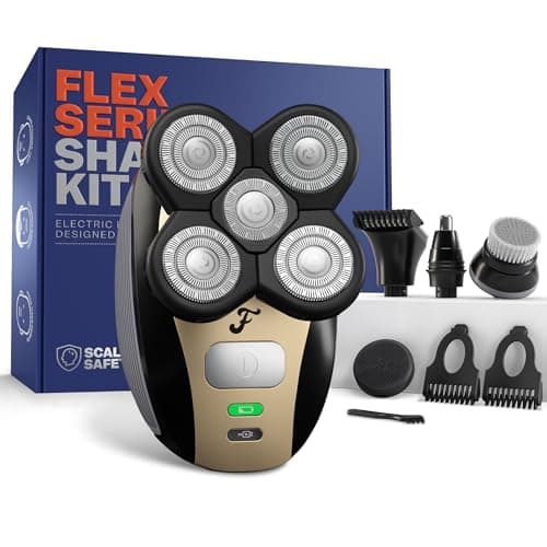 Freebird FlexSeries Electric Head & Body Hair Shaver 5-in-1 Grooming Kit