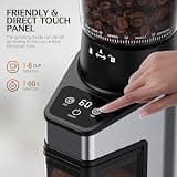 RIOSKY Electric Burr Coffee Grinder Machine with 60 Precision Settings