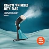PurSteam 1650W High-Powered Handheld Garment Steamer with Ceramic Soleplate