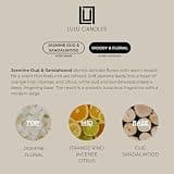 Lulu Candles Jasmine, Oud & Sandalwood Luxury Scented Soy Jar Candle, 9 Ounces