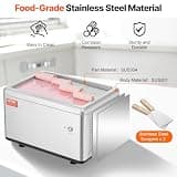 VEVOR 120W Fried Ice Cream Roll Maker Machine with Compressor and Two Scrapers