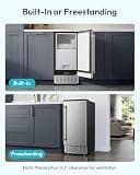 EUHOMY CIM-Series Under-Counter Ice Maker with Built-In Drain Pump, 100 Lbs