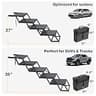 Veehoo 4-Step Foldable Iron Dog Stairs with Artificial Grass for Cars and SUVs
