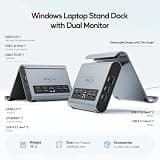 PULWTOP 11-in-1 Vertical Laptop Docking Station Stand for Surface Pro Models