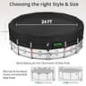QH.HOME 550D Tear-Resistant Winter Pool Cover with Pre-Installed Winch
