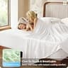 Bedsure 100% Organically Grown Bamboo Viscose 4-Piece King Sheet Set with 18-In Pockets