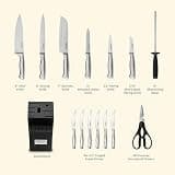 Cuisinart 15-Piece Lightweight Stainless Steel Hollow Handle Knife Block Set