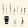 Cuisinart 15-Piece Lightweight Stainless Steel Hollow Handle Knife Block Set