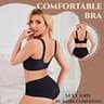 Linliasor Women's Comfortable T-Shirt Minimizer Sports Bra, Black, 34C