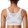 DELIMIRA Women's Front Closure Posture Wireless Back Support Full Coverage Bra