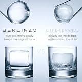 Berlinzo Premium Clear Ice Ball and Cube Maker Combo Mold Pack for Home Bars