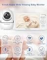 HelloBaby 6.0-Inch IPS Video Baby Monitor with Remote Pan-Tilt-Zoom & Night Vision