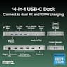Plugable UD-6950PDH USB-C Dual 4K Monitor Docking Station for MacBook Pro