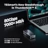 TESmart 80Gbps M.2 NVMe SSD Enclosure - Thunderbolt 5 Active Cooling System