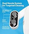 CLEAR REAR Dual Nozzle Adjustable Pressure Non-Electric Bidet Attachment