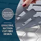 SlipX Solutions Weighted Non-Slip Bath Mat for Textured Tubs & Showers