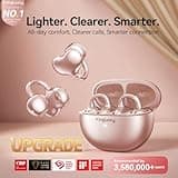Kinglucky Upgraded Clip-On Bluetooth 6.0 Wireless Open-Ear Headphones