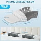 Elviros Cervical CPAP Memory Foam Pillow with Adjustable Height & Spine Support
