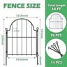 Blingluck 22-Inch No-Dig Metal Garden Fence Landscape Border for Taller Boundaries
