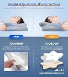 Ultra Pain Relief Ergonomic Contour Memory Foam Cooling Pillow for Neck Support